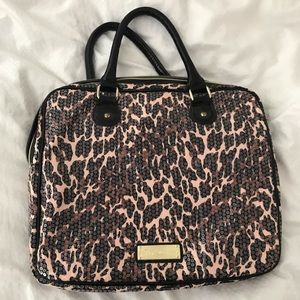 Betsey Johnson Sequin Leopard-Print Laptop Bag 🐆